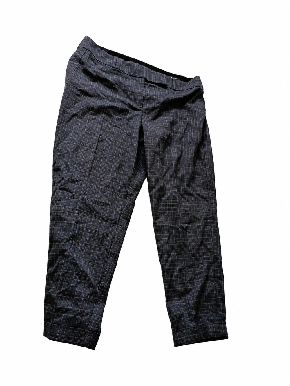 LOFT Julie Straight Women's Gray Plaid Dress Pants Size 14 Career Trousers